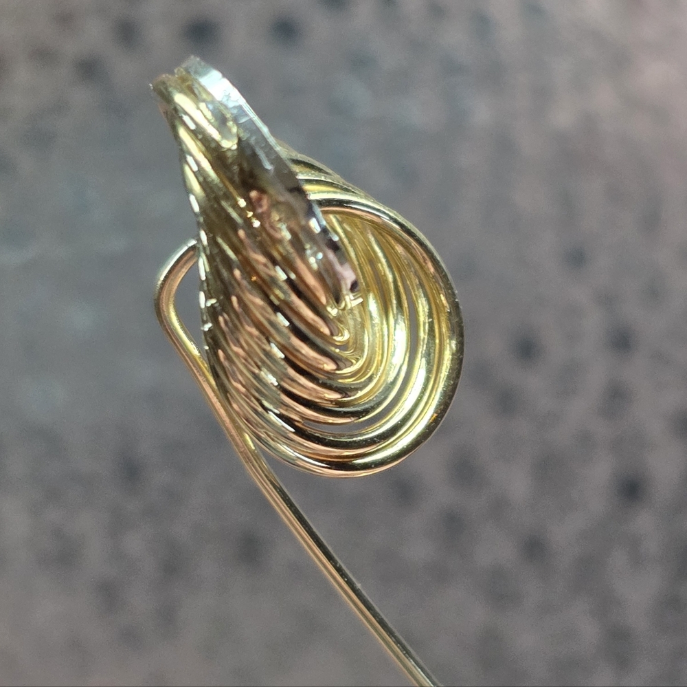 Vintage 14k Yellow Gold Genuine Diamond Lapel Stick Tie Pin Brooch 3.3 g - Picture 5 of 16